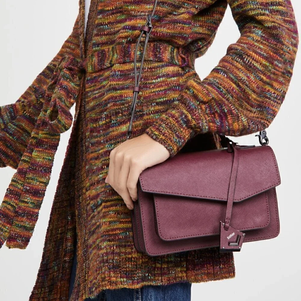 NWT! Botkier Cobble Hill Satchel -Port Wine saffiano leather